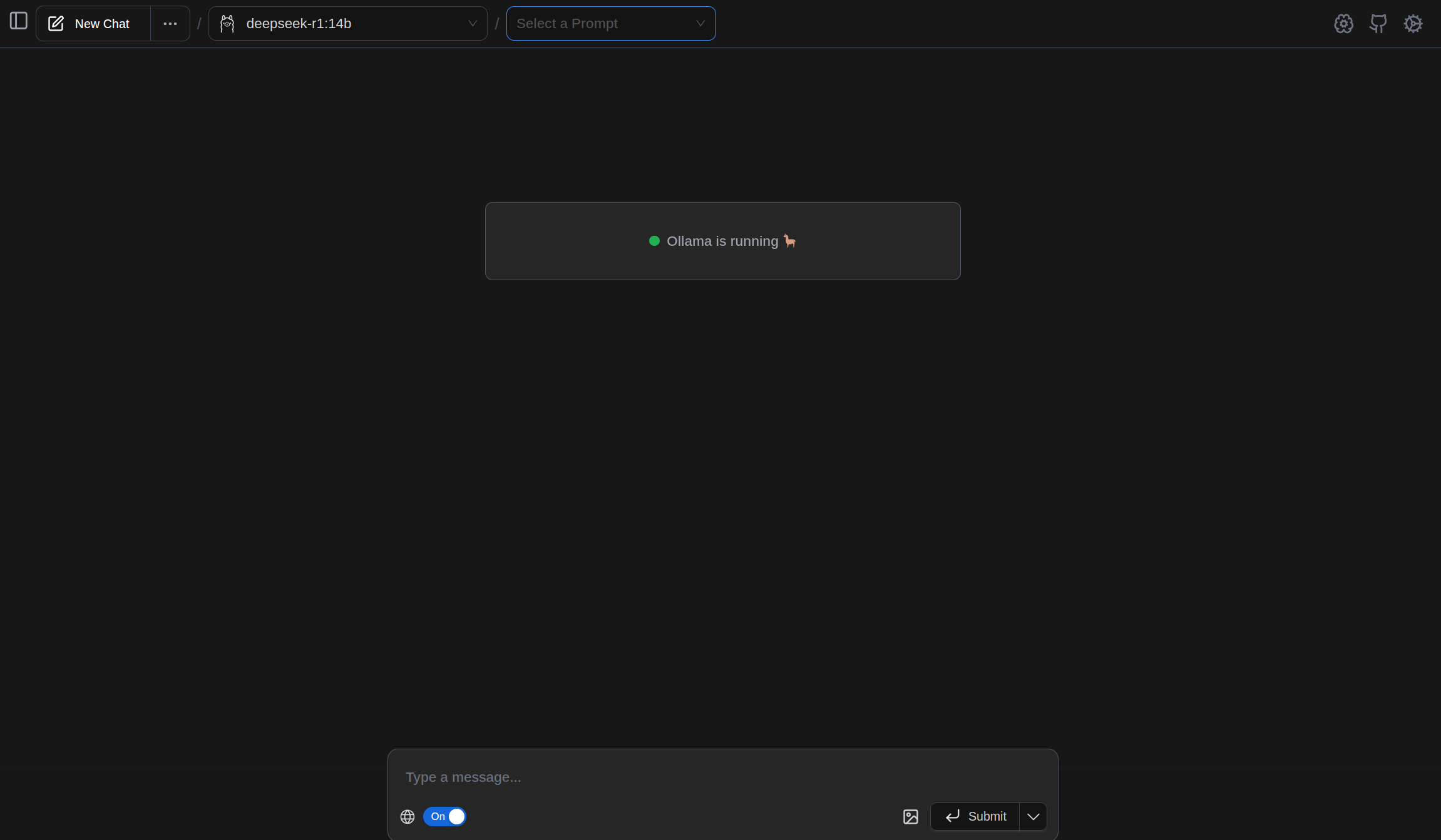 The prompt you see in page assist extension. Page assist extension on Firefox